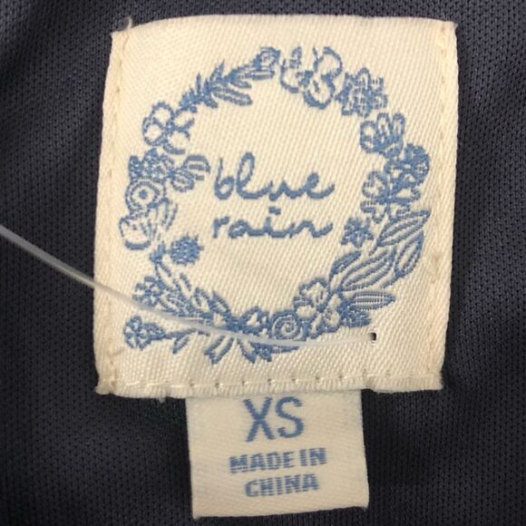 Blue Rain Romper XS Navy V Neck Short Boho Crisscross Short Zipper Sleeveless - Picture 7 of 9